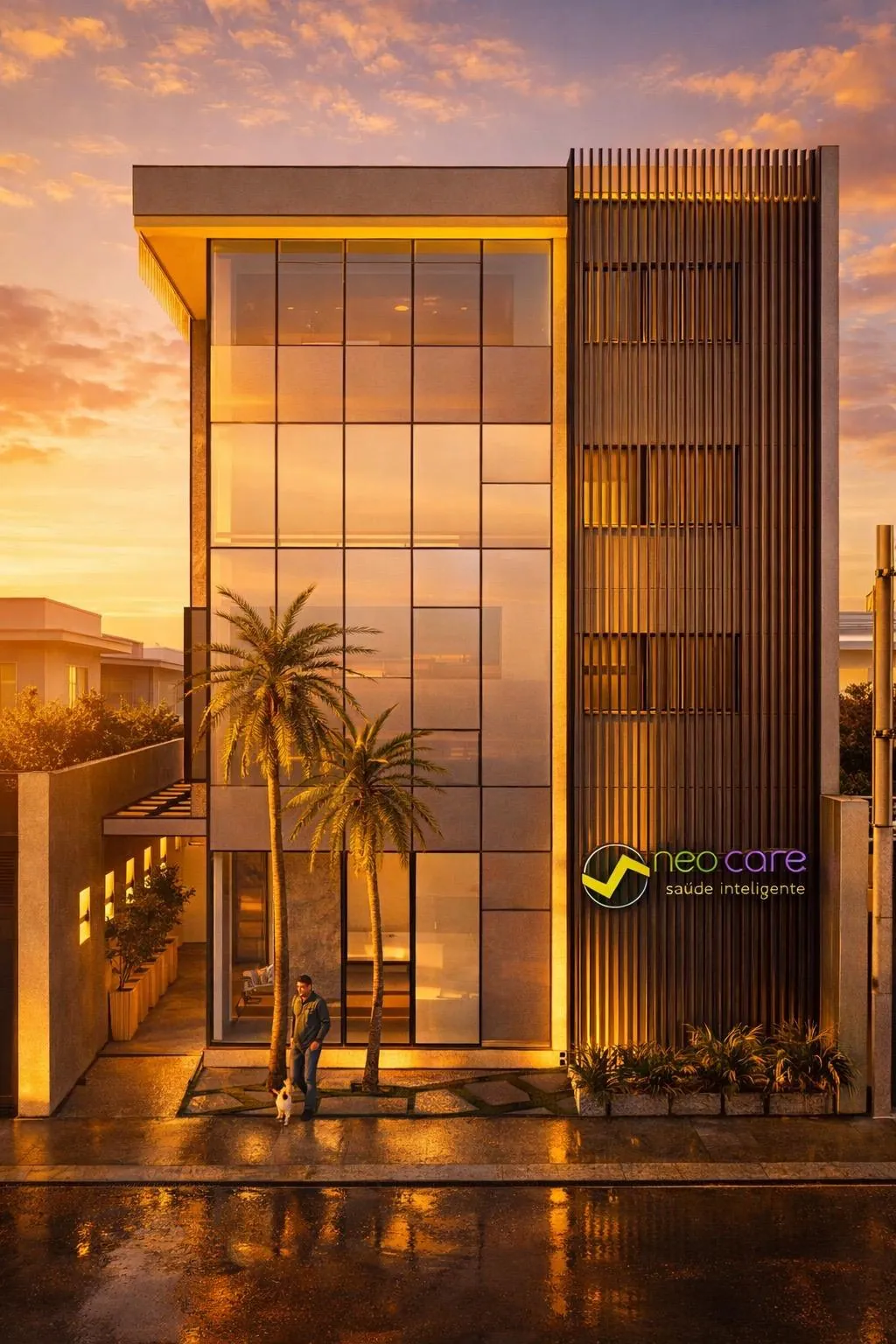 Fachada de construção residencial entregue pela FACC